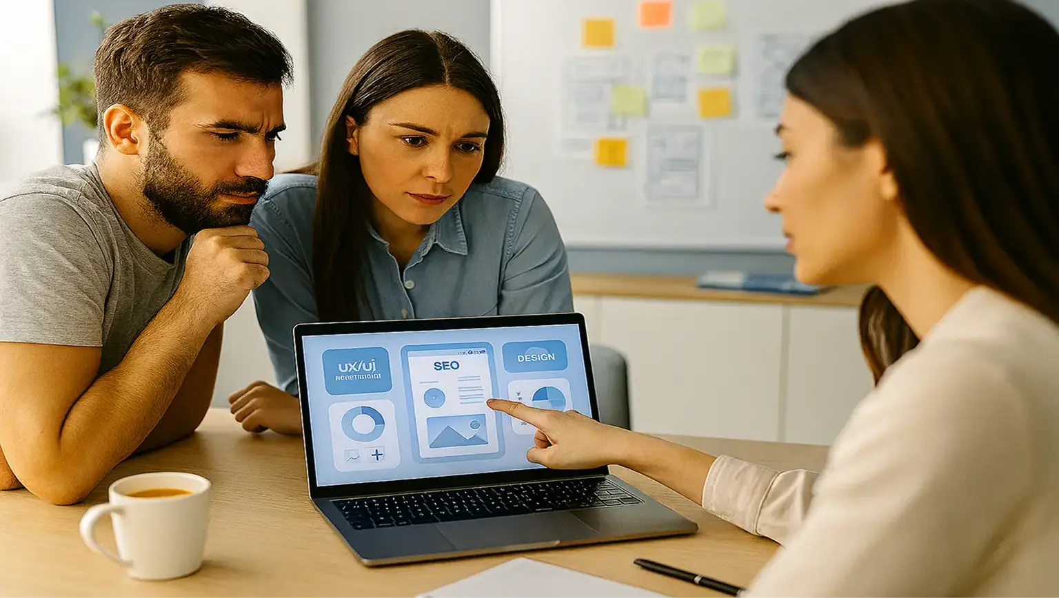 Tim stručnjaka analizira UX/UI, SEO i dizajn kao ključne elemente modernog web sajta